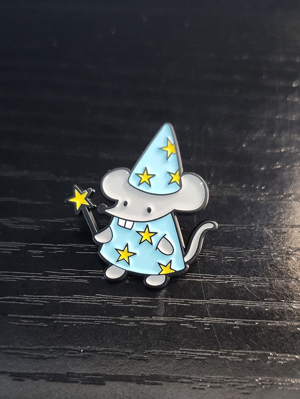 Blue Star Wizard Mouse Enamel Pin Accessory